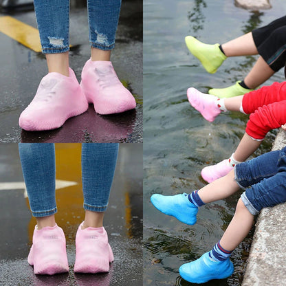 Reusable Waterproof Rain Shoes Covers Silicone Outdoor Rain Boot Overshoes Walking Shoes Accessories Reusable Shoe Cover 1Pair - TopTrendingCart.com