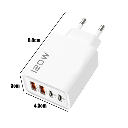 120W 4 Port USB Type C Charger - TopTrendingCart.com