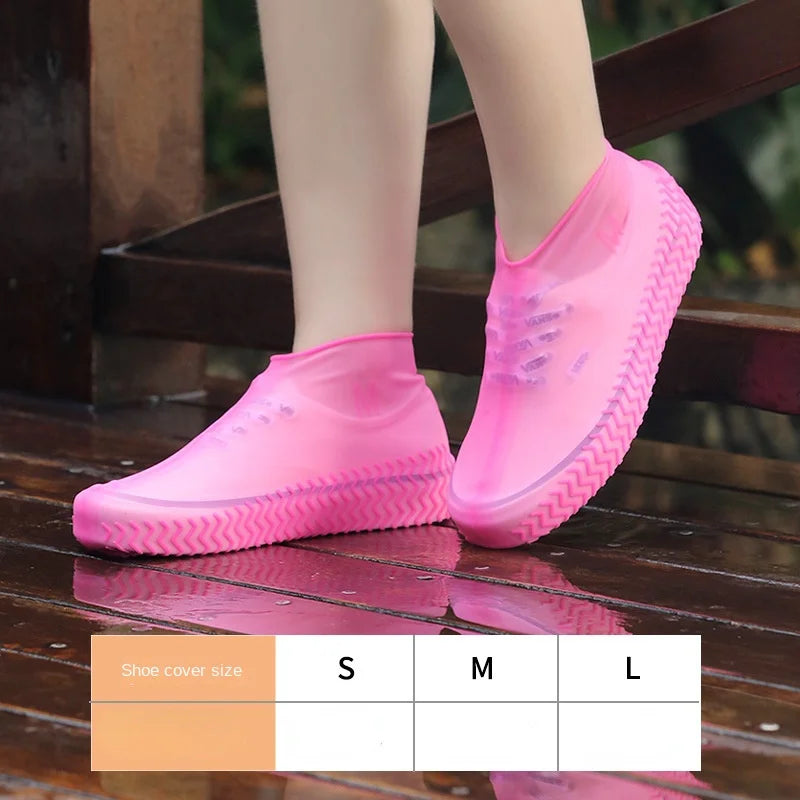Reusable Waterproof Rain Shoes Covers Silicone Outdoor Rain Boot Overshoes Walking Shoes Accessories Reusable Shoe Cover 1Pair - TopTrendingCart.com