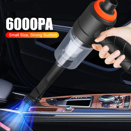 Wireless Car Vacuum Cleaner 6000PA 120W Handheld Rechargeable Vacuum Cleaner Duster Home Car Cleaning Tool - TopTrendingCart.com