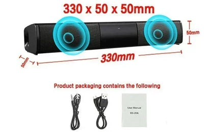 Portable Super Powerful Sound Bar Wireless Bluetooth Speaker Surround Stereo Home TV Sound Box Subwoofer FM Radio Caixa De Som
