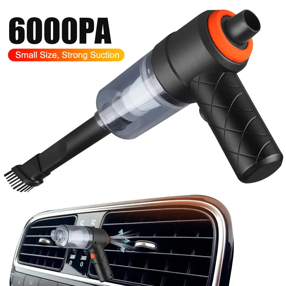 Wireless Car Vacuum Cleaner 6000PA 120W Handheld Rechargeable Vacuum Cleaner Duster Home Car Cleaning Tool - TopTrendingCart.com