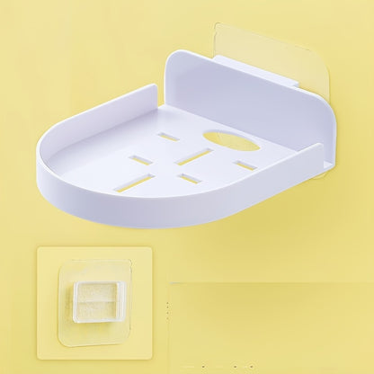 Wall Hanging Floating Shelf for Living Room Storage - Classic Style Plastic Holder for Routers, Cameras, Projectors - No-Drill Universal Mounting Tray for Home Organization - TopTrendingCart.com